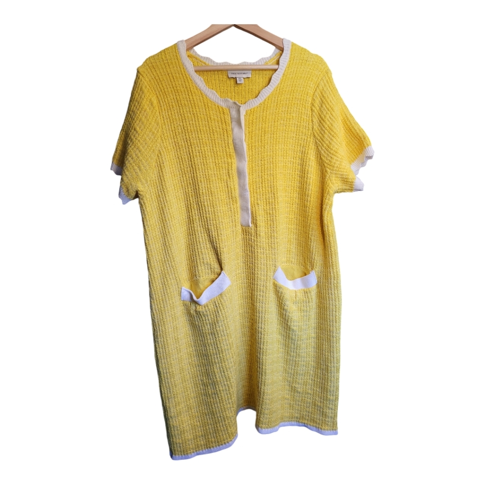 Free Assembly Yellow Knit dress size XXL
